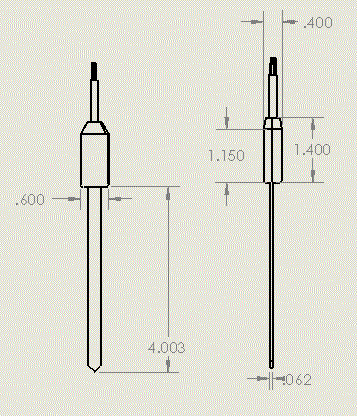 VG400 Soil Moisture Sensor Probe Drawing