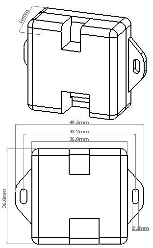 Current Loop Translator Case Dimensions