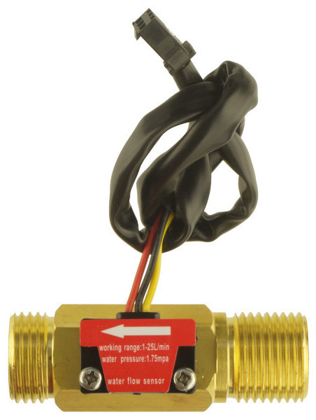 Brass 1/2 in Hall-Effect Flow Sensor